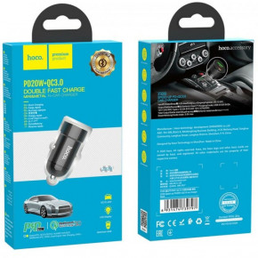    HOCO Z32B Speed up PD20W+QC3.0 car charger Black 7