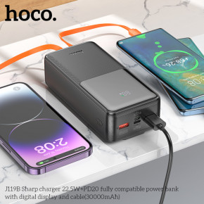  Hoco J119B Sharp charger 30000 mAh 22,5 W Black (6942007606134) 5