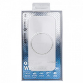 Power Bank Momax (IP83) Qpower Wireless QC 3.0 + Type C PD 10000 mAh White (BS-000059966)