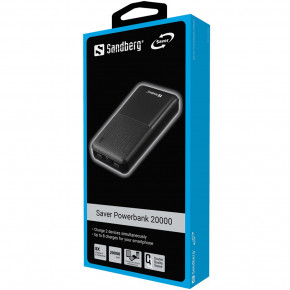  Sandberg Saver 20000 mAh 2xUSB, 2.4A, Type-C (320-42) 3