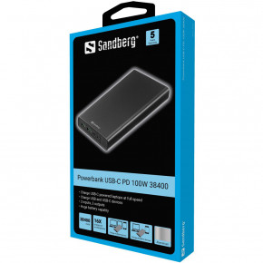  Sandberg PD 100W 5A 38400 mAh, 2USB, Type-C OUT (420-63) 3