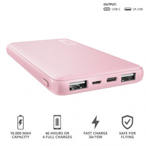    Trust Primo 10000 mAh Pink (23897) 9