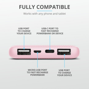    Trust Primo 10000 mAh Pink (23897) 13