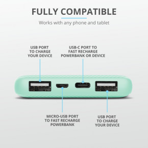    Trust Primo 10000 mAh Mint (23898) 13