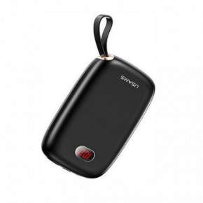 Power Bank Usams US-CD78 PB17 Dual USB With Lanyard 10000mAh Black