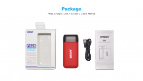 /Power Bank Case Xtar PB2S Red, 2x18650-21700, QC+PD, LCD, Box 8