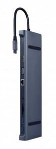 - Cablexpert USB-C 10--1 (A-CM-COMBO10-01) USB- + HDMI/VGA/PD//LAN/3.5- 