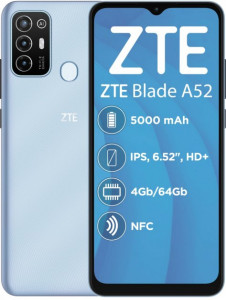  ZTE Blade A52 4/64Gb Crystal Blue