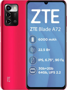  ZTE Blade A72 3/64Gb Red