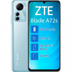  ZTE Blade A72s 4/128Gb Blue NFC