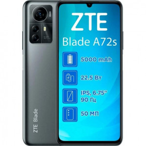  ZTE Blade A72s 4/64Gb Gray NFC 