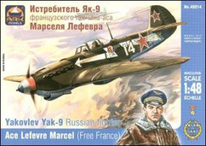 ARK48014 Yakovlev Yak-9 Russian fighter, ace L. Marcel ARK Models (ARK48014)