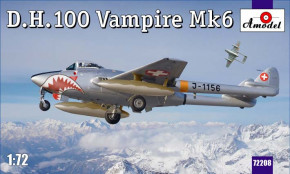 D.H.100 Vampire Mk6 RAF jet fighter AMODEL (AMO72208)