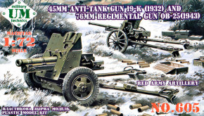 UMT605 45mm gun 19-K (1932) & 76mm gun OB-25 (1943) UMT (UMT605)