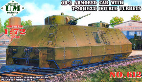 UMT612 OB-3 armored railway car with two T-26 turrets (1933) UMT (UMT612)