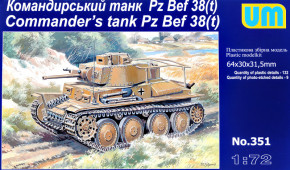 UM351 Pz. Bef. 38(t) WWII German commander"s tank UNIMODELS (UM351)