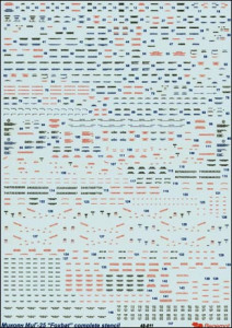 MiG-25 full stencil Begemot (BD48011)