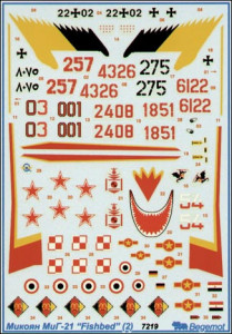 MiG-21 decal (part 2) Begemot (BD72019)