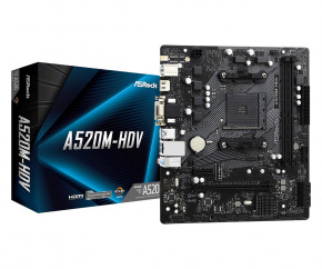   ASRock A520M-HDV Socket AM4 3