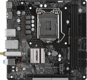   ASRock H410M-ITX/AC/REF (1200/H410, 2*DDR4, 1xPCIex16, HDMI/DP, 4xSATA, M.2, GLan, WiFi, 7.1ch,mI (H410M-ITX/AC/REF)