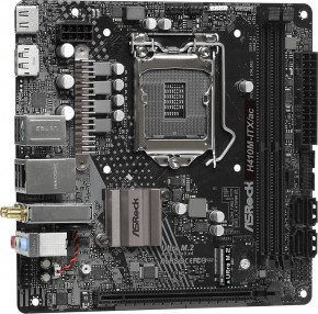   ASRock H410M-ITX/AC/REF (1200/H410, 2*DDR4, 1xPCIex16, HDMI/DP, 4xSATA, M.2, GLan, WiFi, 7.1ch,mI (H410M-ITX/AC/REF) 3