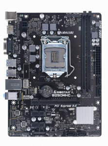   Biostar LGA1151 Intel B250 MicroATX 1 x PCI-E 3.0 x16 2 x DDR4 DIMM;   2 24-pin 4-pin (B250MHC)