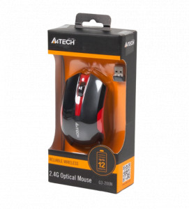  A4Tech G3-200N Wireless Black/Red 6