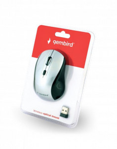  Wireless Gembird MUSW-4B-02-BS Black/Silver USB 3