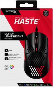  HyperX Pulsefire Haste USB Black/Red (4P5E3AA) 9