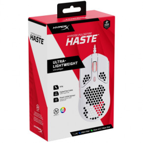  HyperX Pulsefire Haste USB White/Pink (4P5E4AA) 10