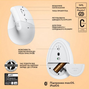    Logitech Lift for Mac Vertical Ergonomic (910-006477) White USB (4)