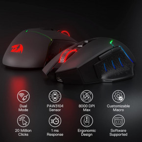    Redragon M690 PRO 8000DPI Black 3