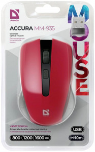  Defender Accura MM-935 Wireless Red 6