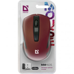  Defender MM-605 Wireless, Red USB 5