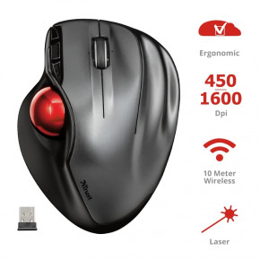  Trust Sferia WL Trackball Black (23121) 7