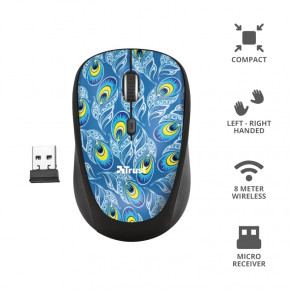  Trust YVI WIRELESS MOUSE PEACOCK 8