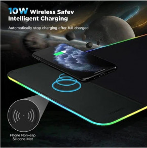        Choetech (T543-F) RGB Illuminated 15W Wireless Charging Mouse Pad 5