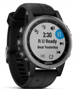   Garmin Fenix 5S Plus Sapphire White with Carrera Black Band (010-01987-21) 3