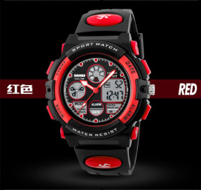   Skmei Dual Time 1163 5 bar red