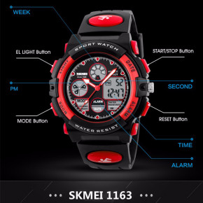   Skmei Dual Time 1163 5 bar red 4