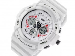   Skmei Dual Time 0966 5 bar white