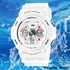   Skmei Dual Time 0966 5 bar white 4