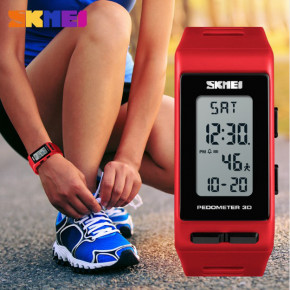    Skmei 3D Pedometer 1363 Red 5 bar 3