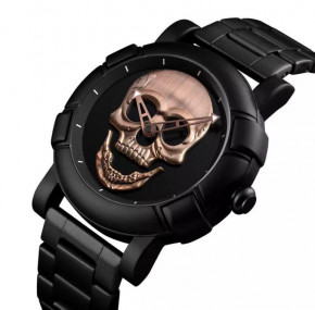   Skmei Skull 9178 Black and Bronze Quartz 3Bar 6