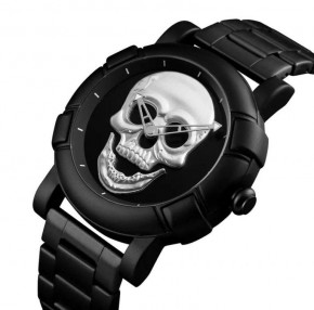   Skmei Skull 9178 Black and Silver Quartz 3Bar 6