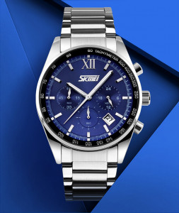   Skmei 9096 Chronograph Blue Quartz 3Bar 5