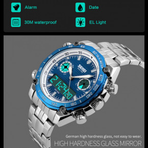   Skmei 1204 Chronograph blue Quartz 3Bar 3