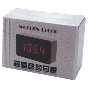   Wooden Clock 1294  (1294 Red) 4