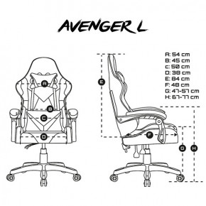   Gaming Chair Fury Avenger L, 60, Black-White (NFF-1711) 37