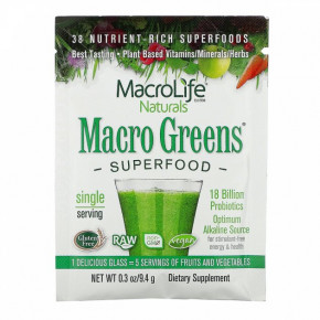 -, , Macro Greens, Superfood, Macrolife Naturals, 9,4  (MGI-00101)